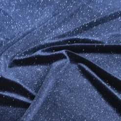 Glitter Velour Table Linen in Navy