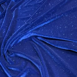 Glitter Velour Table Linen in Royal