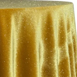 Glitter Velour Table Linen in Gold