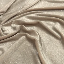 Glitter Velour Table Linen in Beige