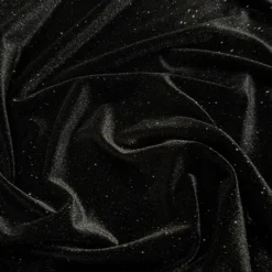 Glitter Velour Table Runner in Black