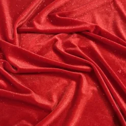 Glitter Velour Table Runner in Red