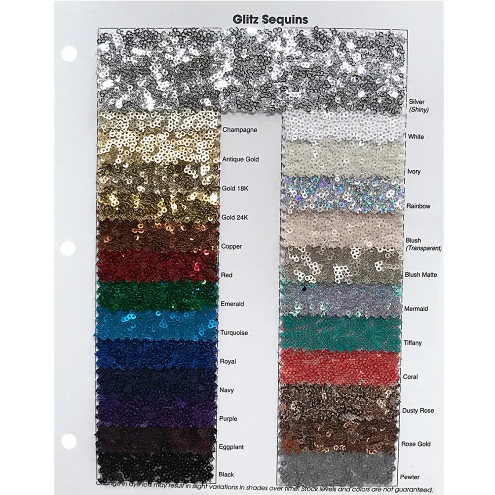 Glitz Sequins Drapery Panel in Black