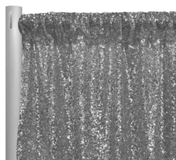 Glitz Sequins Drapery Panel in Silver