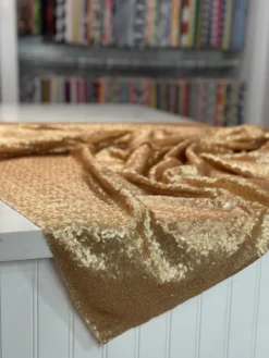 Glitz Sequins Drapery Panel in Antique Gold