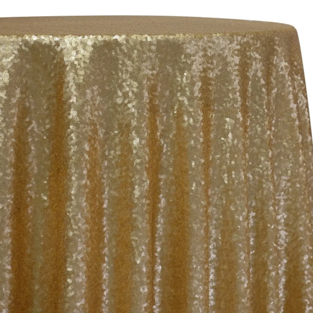 Glitz Sequins Table Linen in Antique Gold