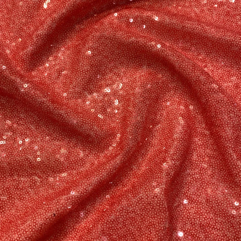 Glitz Sequins Table Linen in Coral