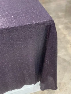 Glitz Sequins Table Linen in Eggplant