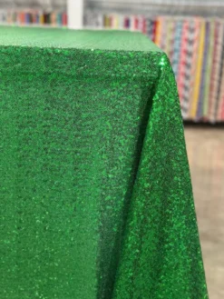 Glitz Sequins Table Linen in Emerald
