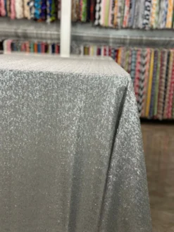 Glitz Sequins Table Linen in Pewter
