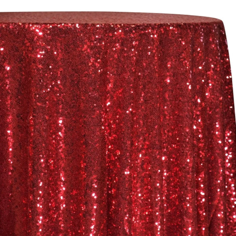 Glitz Sequins Table Linen in Red