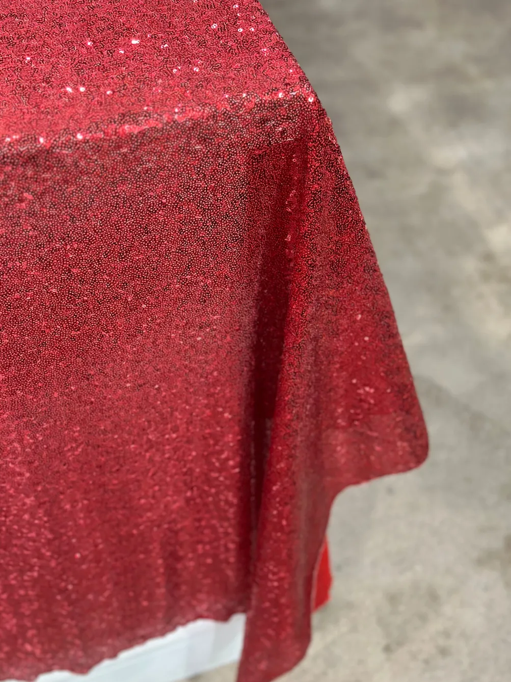 Glitz Sequins Table Linen in Red