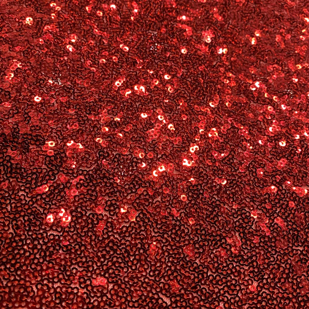 Glitz Sequins Table Linen in Red