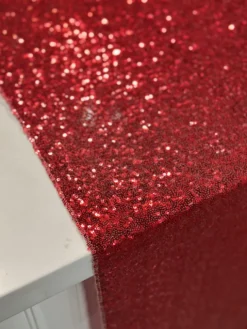 Glitz Sequins Table Linen in Red