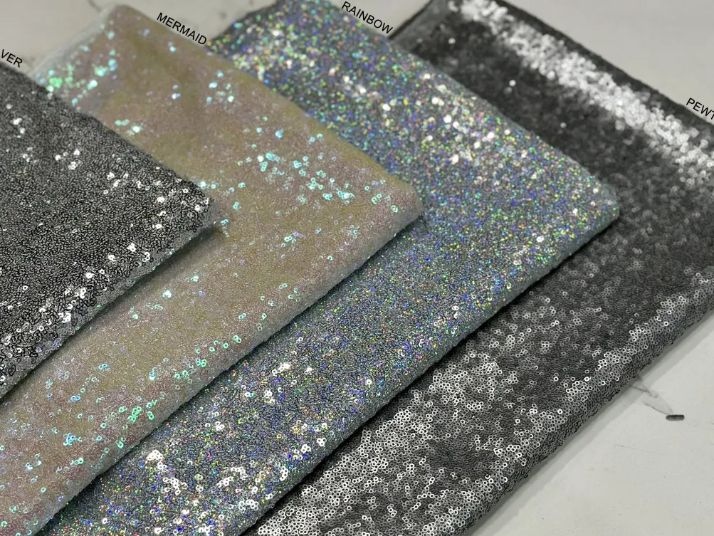 Glitz Sequins Table Linen in Silver