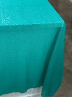 Glitz Sequins Table Linen in Teal Green