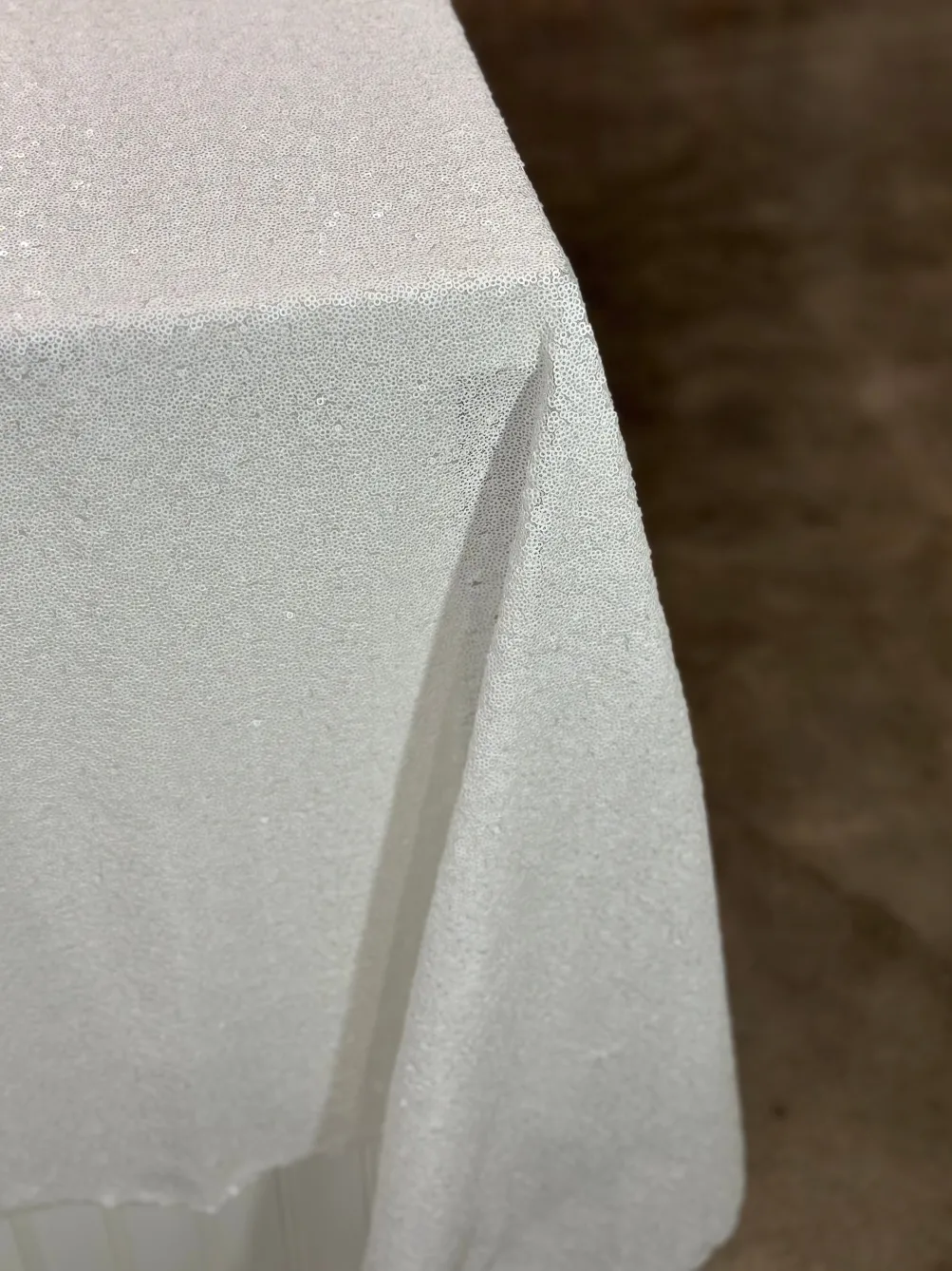 Glitz Sequins Table Linen in White