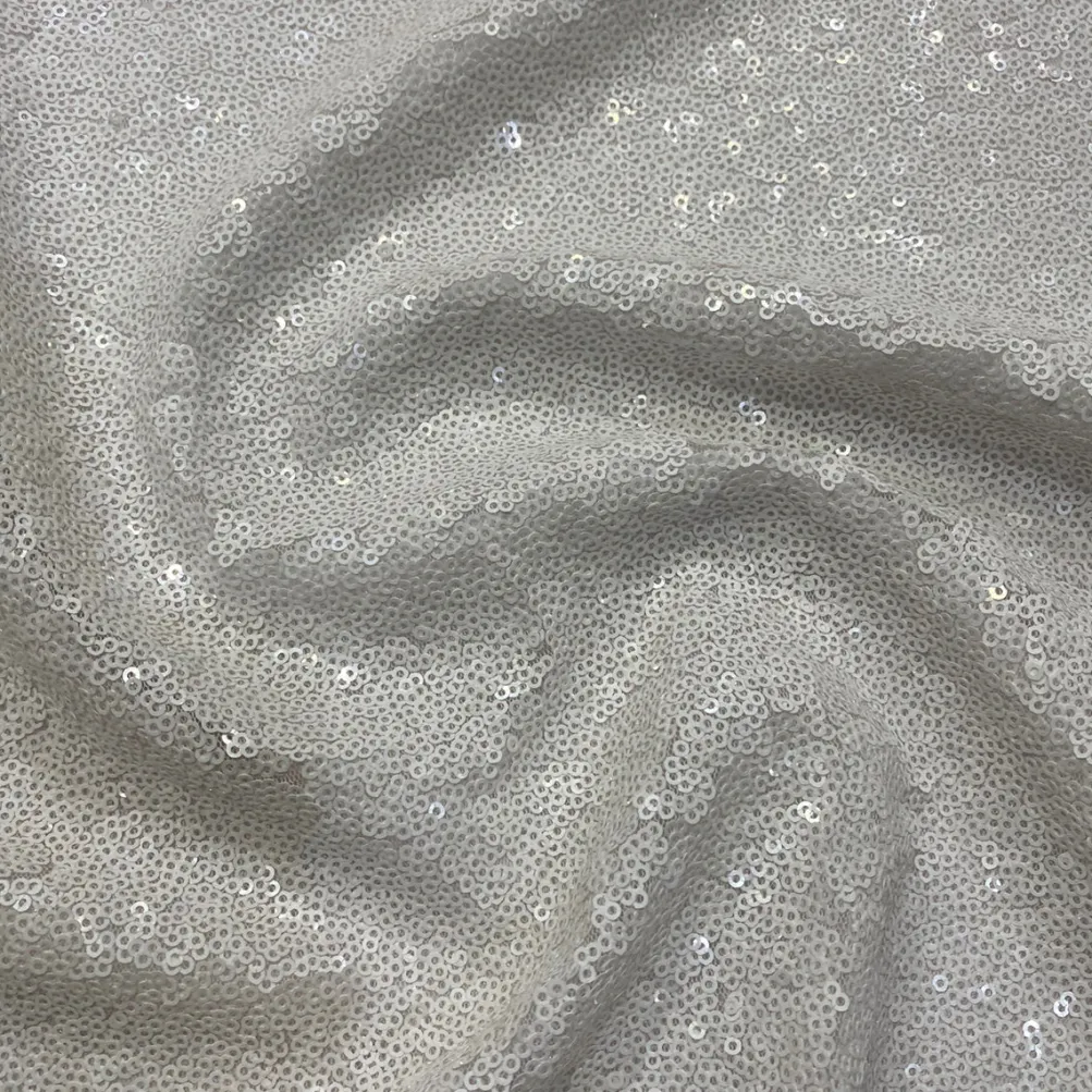 Glitz Sequins Table Runner in White