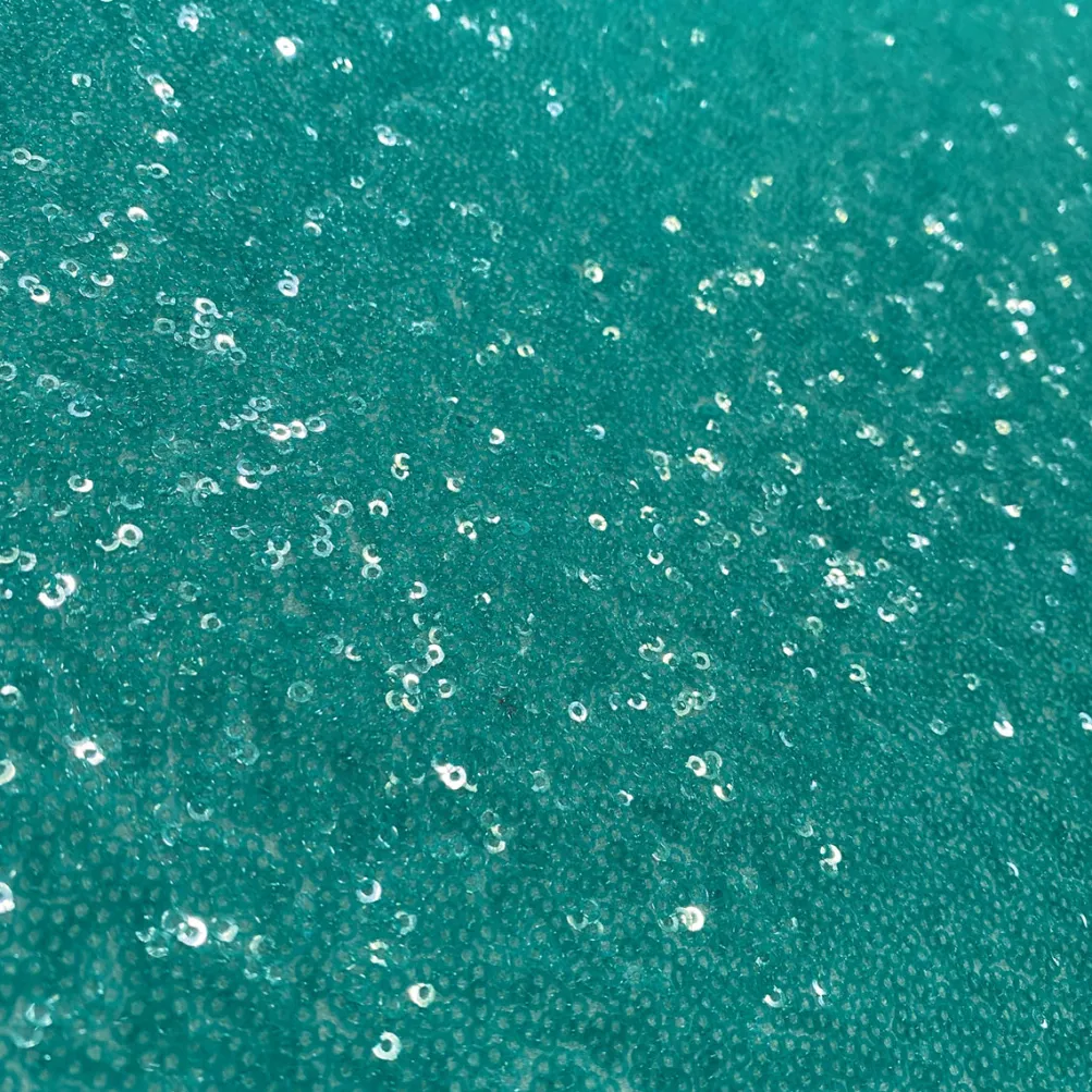Glitz Sequins Table Runner in Teal Green