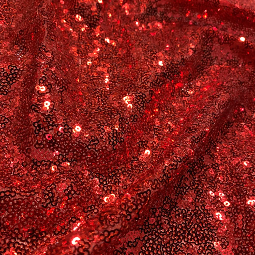 Glitz Sequins Table Runner in Red