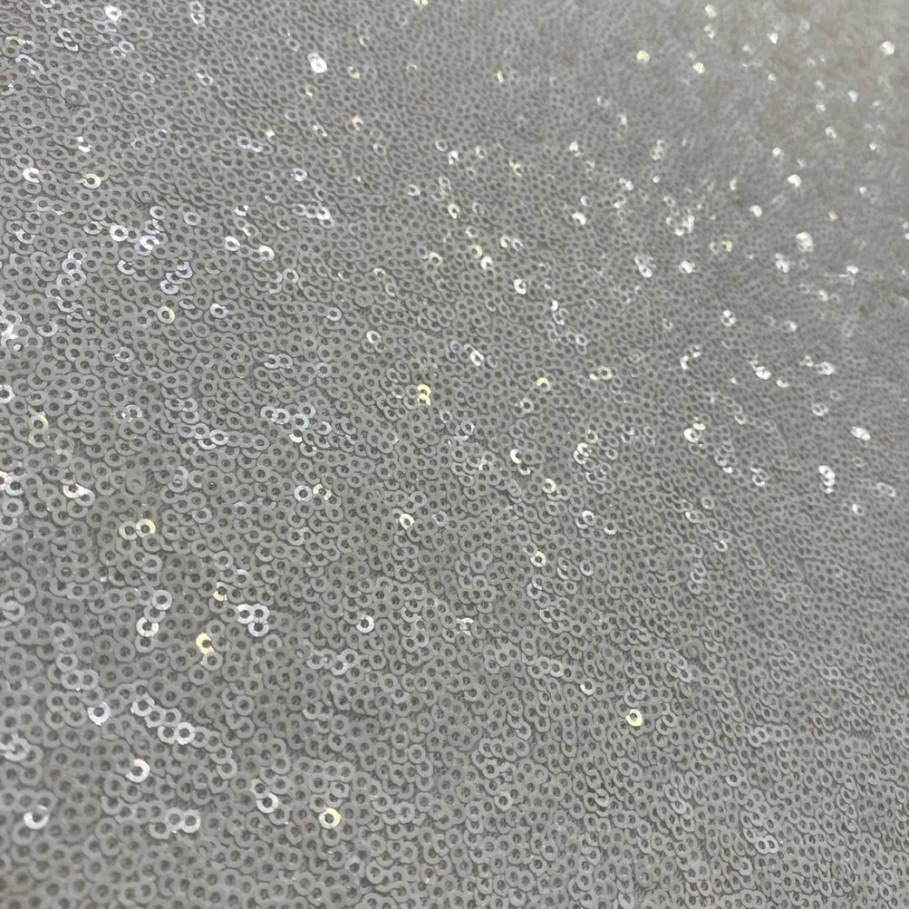 Glitz Sequins (w/ Poly Lining) Table Napkin in White