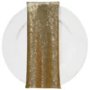 Glitz Sequins (w/ Poly Lining) Table Napkin in Antique Gold