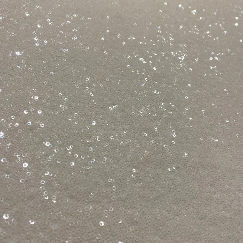 Glitz Sequins (w/ Poly Lining) Table Napkin in Blush Transparent