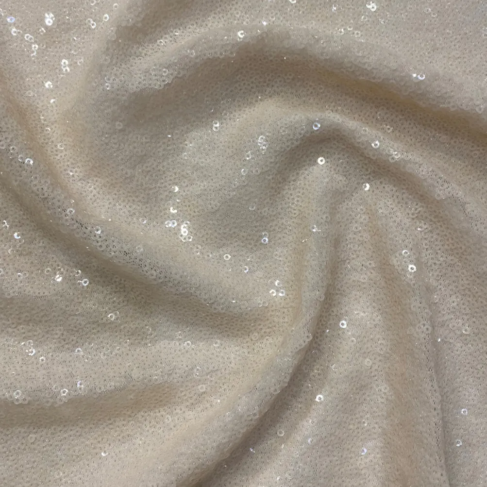 Glitz Sequins (w/ Poly Lining) Table Napkin in Blush Transparent