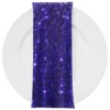 Glitz Sequins (w/ Poly Lining) Table Napkin in Purple