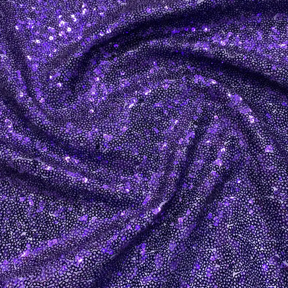 Glitz Sequins (w/ Poly Lining) Table Napkin in Purple
