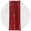 Glitz Sequins (w/ Poly Lining) Table Napkin in Red