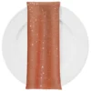 Glitz Sequins (w/ Poly Lining) Table Napkin in Peach