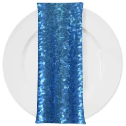 Glitz Sequins (w/ Poly Lining) Table Napkin in Turquoise