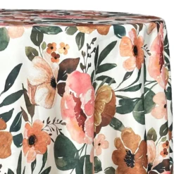 Gold Bloom (Poly Print) Table Linen