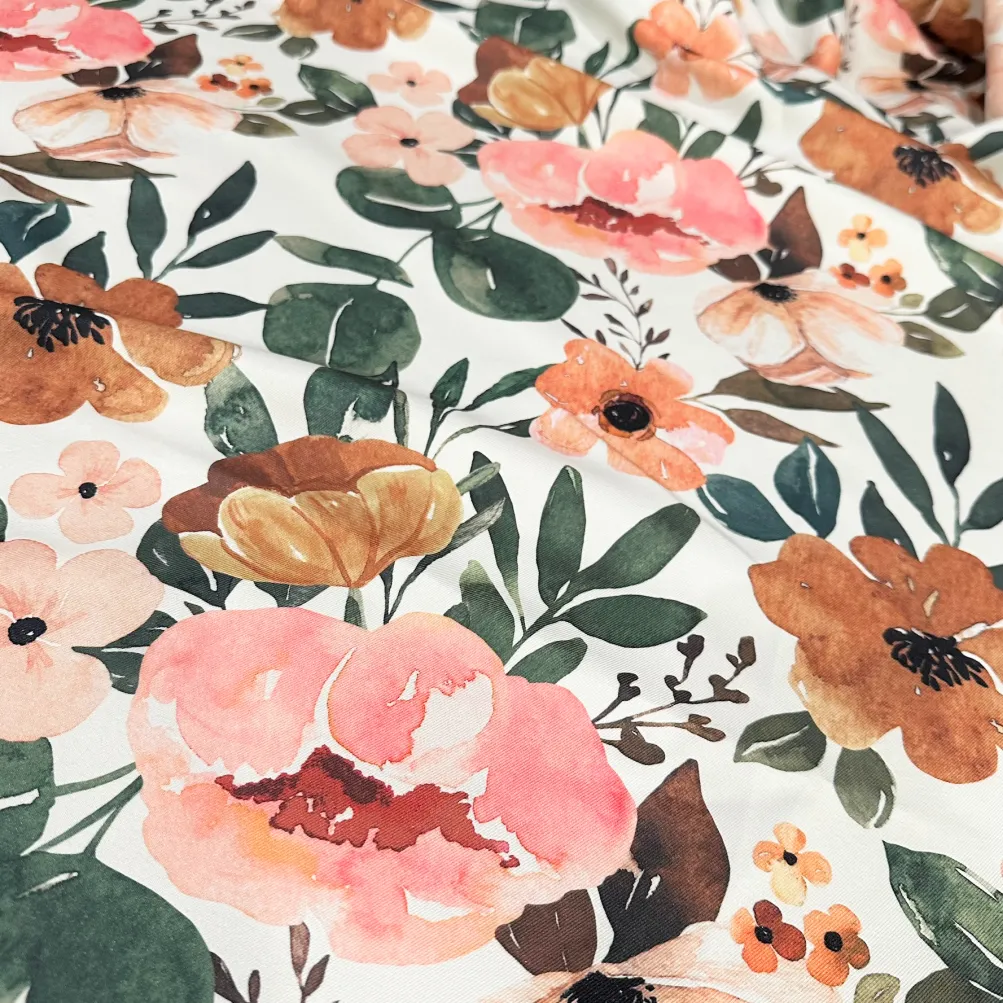 Gold Bloom (Poly Print) Table Linen