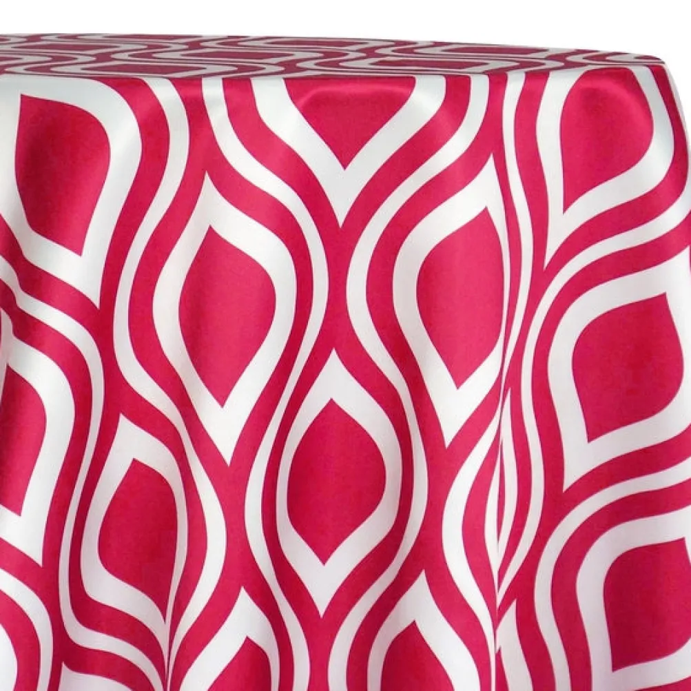 Groovy Print (Lamour) Table Linen in Fuchsia