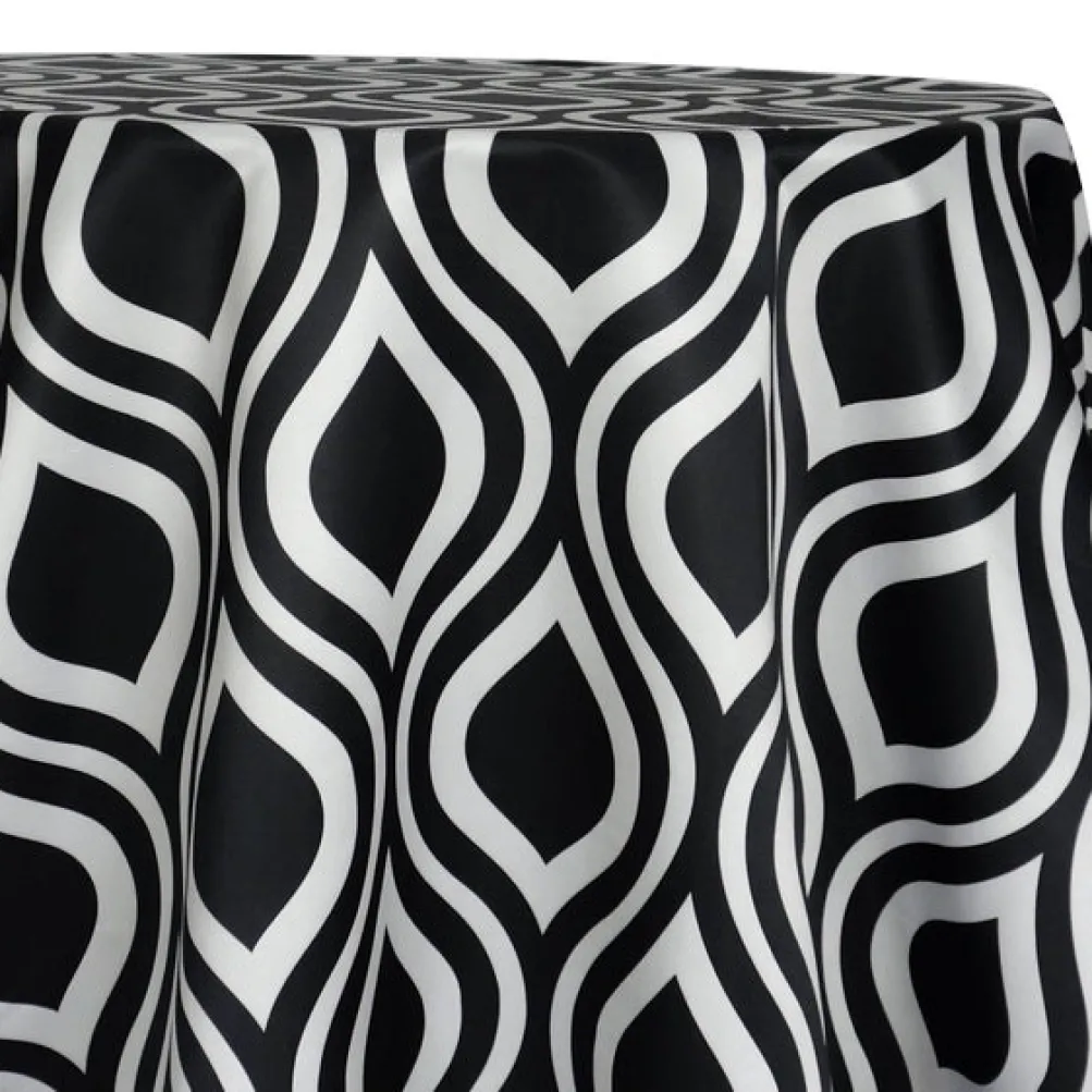 Groovy Print (Lamour) Table Linen in Black
