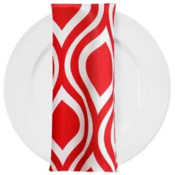 Groovy Print (Lamour) Table Napkin in Red