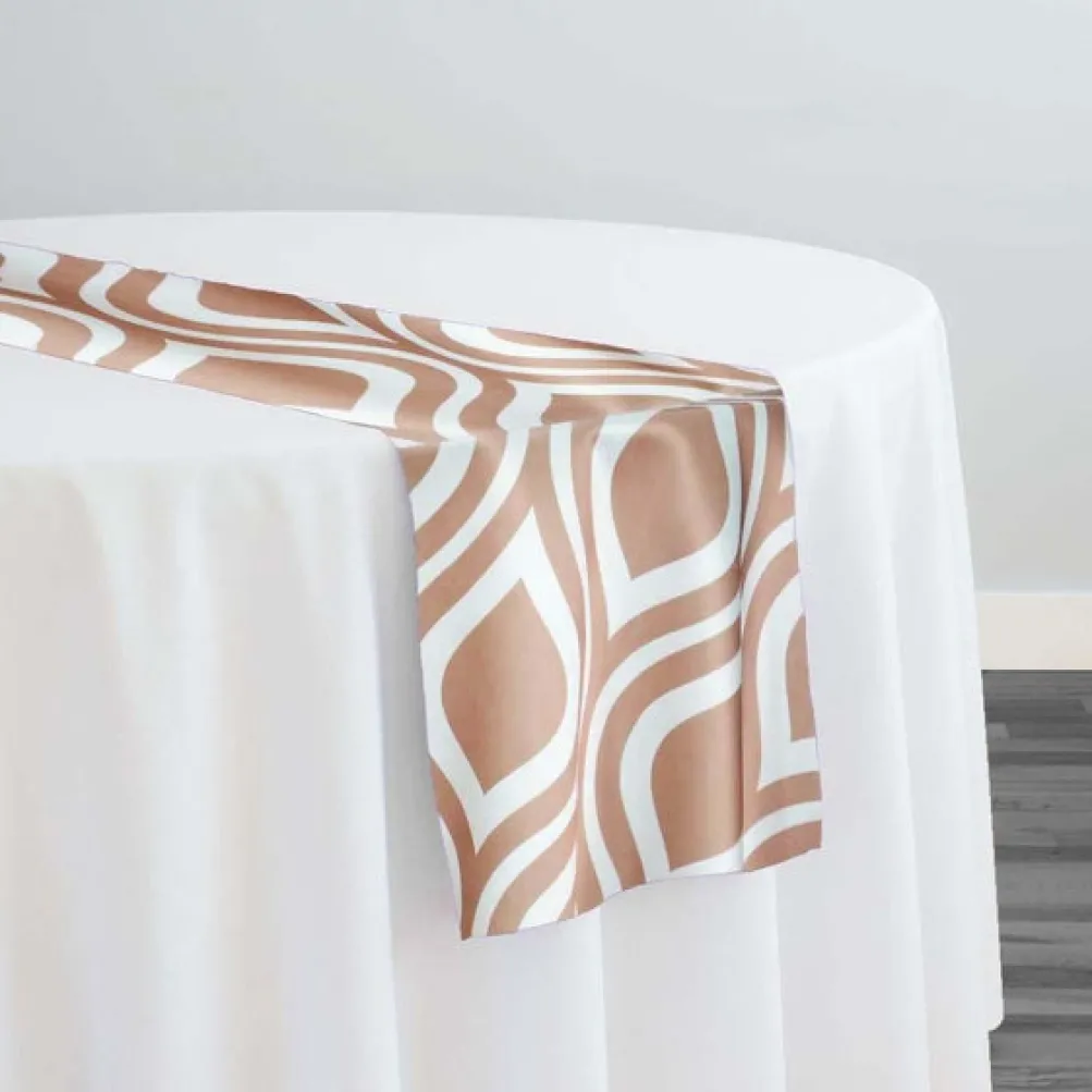 Groovy Print (Lamour) Table Runner in Khaki
