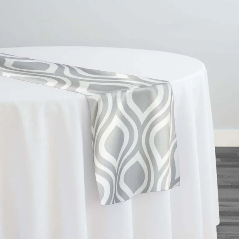 Groovy Print (Lamour) Table Runner in Grey