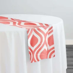 Groovy Print (Lamour) Table Runner in Coral