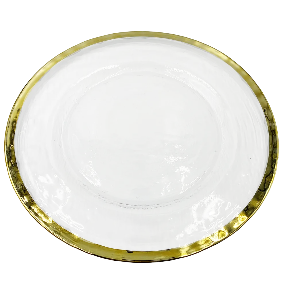 Halo - Glass Charger Plate in Gold (Item # 0212)