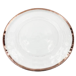 Halo - Glass Charger Plate in Rose Gold (Item # 0212)