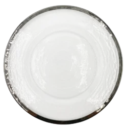 Halo - Glass Charger Plate in Silver (Item # 0212)