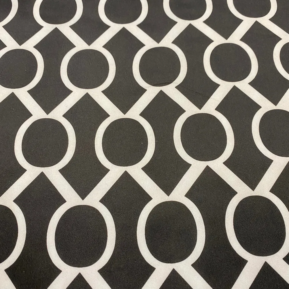 Halo Print (Lamour) Table Linen in Black and White