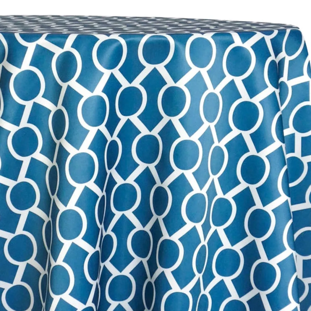 Halo Print (Lamour) Table Linen in Teal