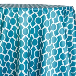 Halo Print (Lamour) Table Linen in Jade