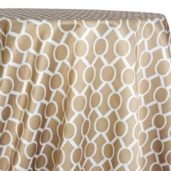 Halo Print (Lamour) Table Linen in Taupe