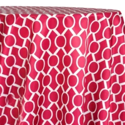 Halo Print (Lamour) Table Linen in Fuchsia