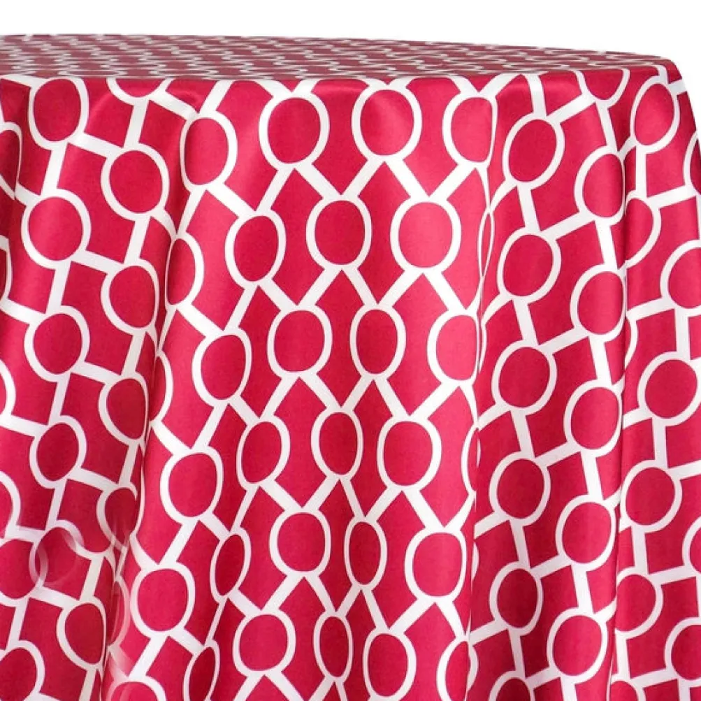 Halo Print (Lamour) Table Linen in Fuchsia